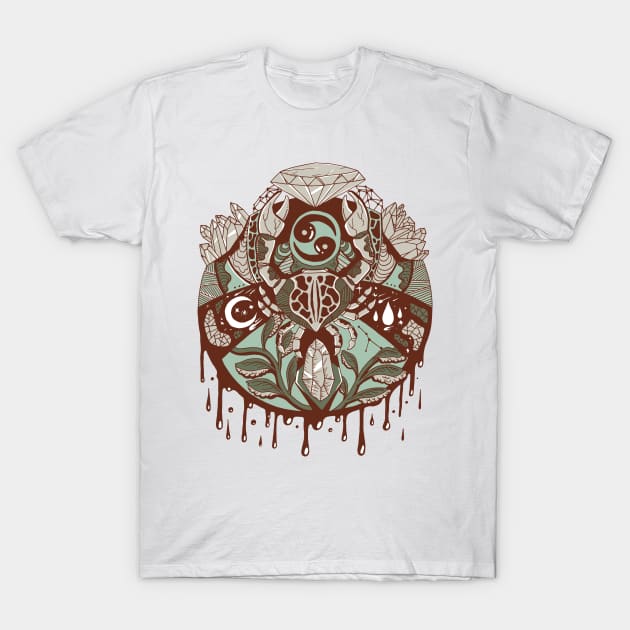 Rust Sage Mystic Cancer Zodiac T-Shirt by kenallouis